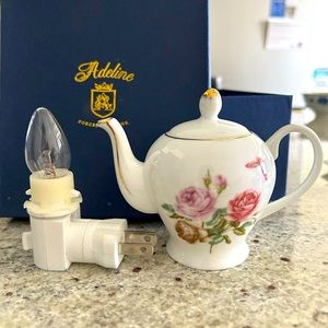 Adeline Fine Porcelain teapot night light
